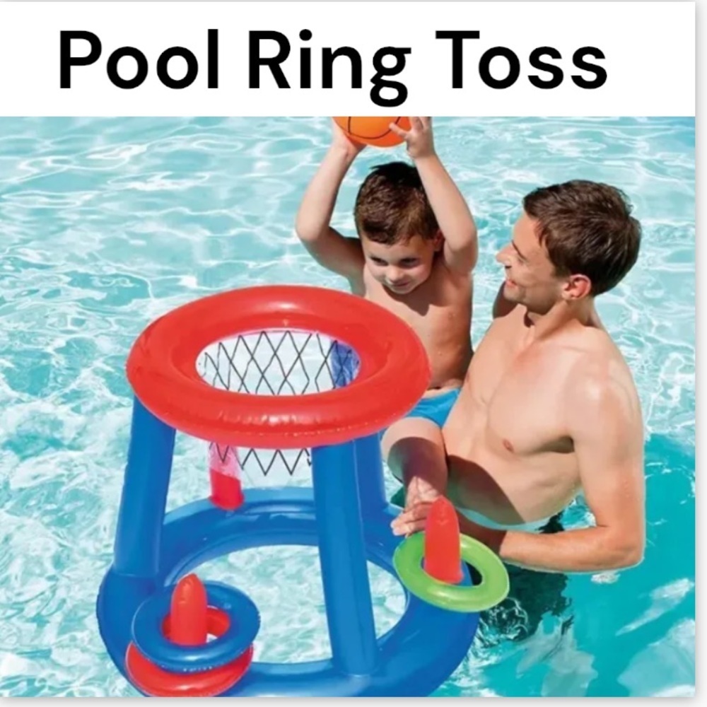 NWT Water Sun & Fun Inflatable Hoop & Ring Toss Set - Picture 2 of 6